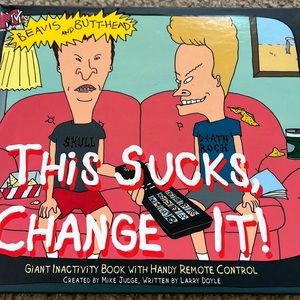 MTV Beavis and Butt-Head Hard Cover Book This Sucks, Change It